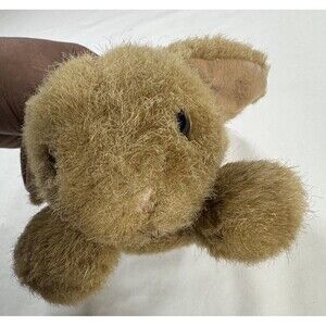 A&A Global Industries Fancy Zoo Brown Rabbit Plush Stuffed Animal 1997 9”